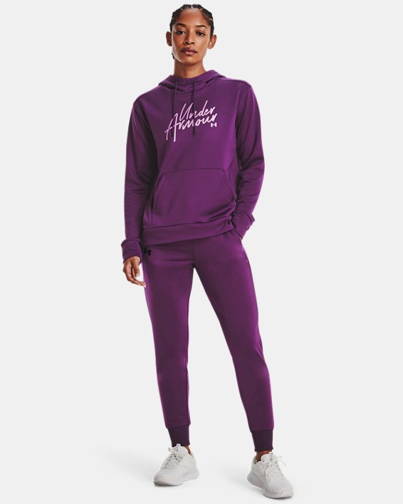 Damen Armour Fleece® Jogginghose, Purple, pdpMainDesktop image number 2